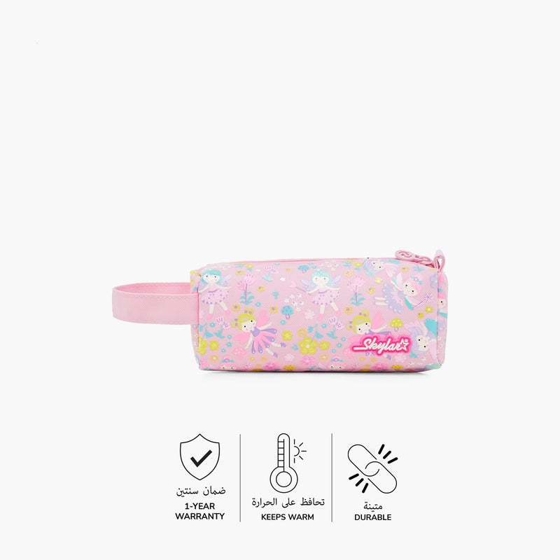 Skylar Pencil Case-Wings With Glitter-Printed--1 Cmprt-Printed (Polyester) Pink \ 20.5X9.5X9.5 - Image 4